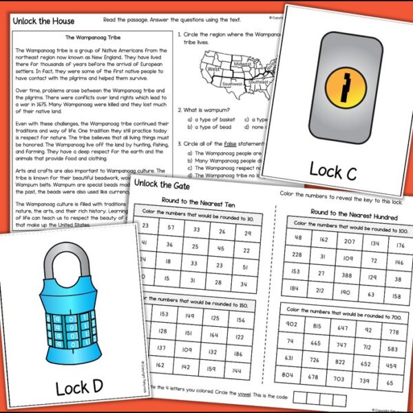 thanksgiving escape room 3rd grade